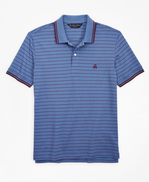 Slim Fit Jacquard Stripe Polo Shirt
