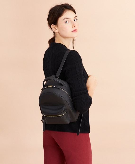 Pebbled Leather Backpack