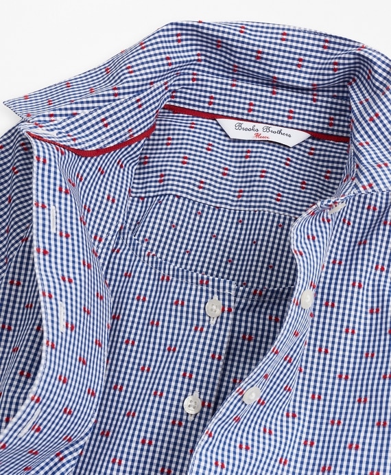 Girls Cotton Gingham Shirt Dress