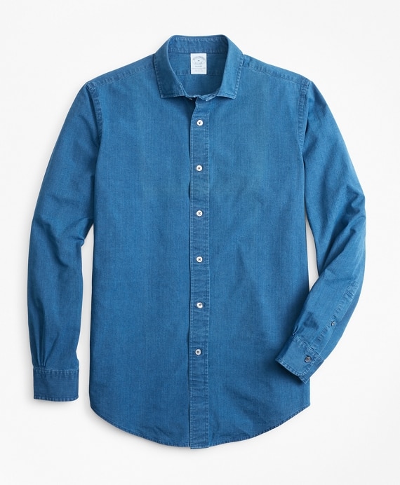 Regent Fit Dobby Indigo Sport Shirt