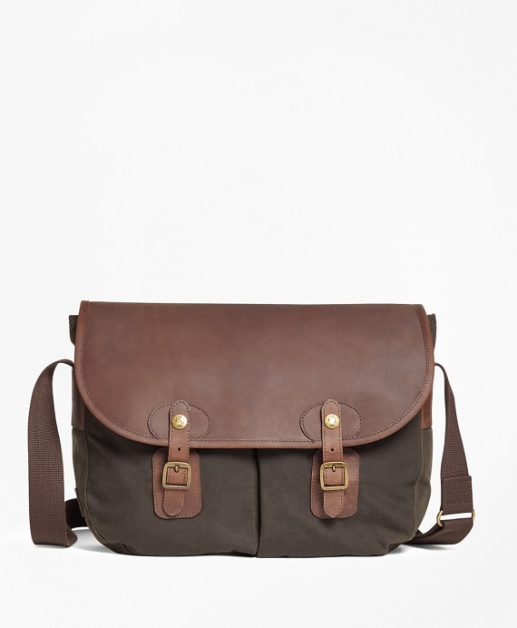 Waxed Canvas & Leather Messenger Bag