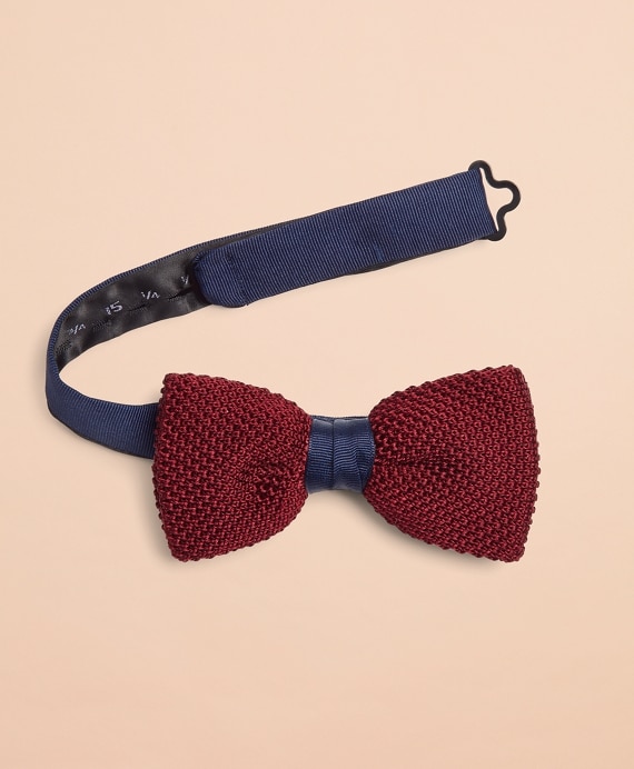 Knit Jacquard Silk Bow Tie