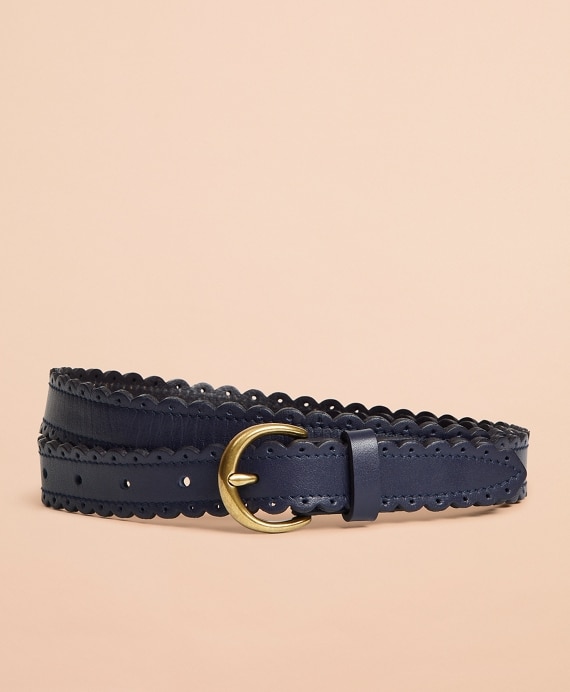 Scalloped Leather Belt