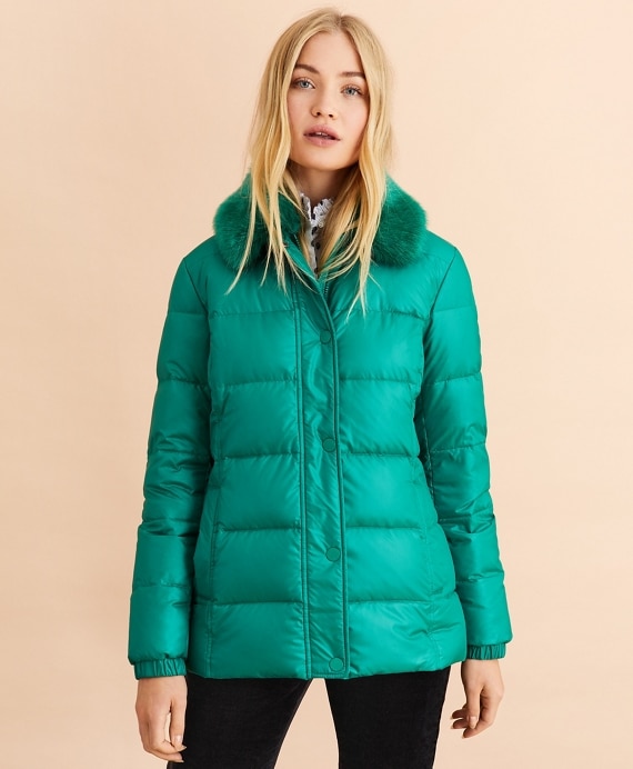 Faux-Fur-Trim Down Parka