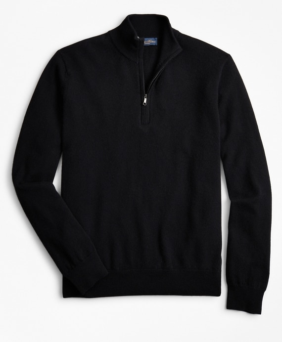Two-Ply Cashmere Half-Zip Sweater