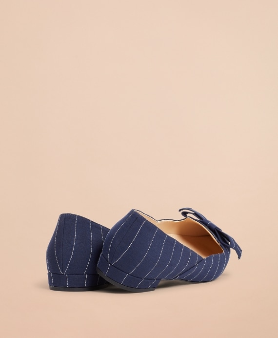 Pinstripe Point-Toe Flats
