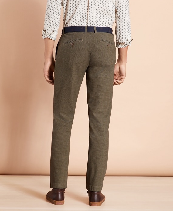 Plaid Twill Stretch Chinos