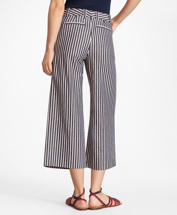 Striped Cotton Dobby Culottes