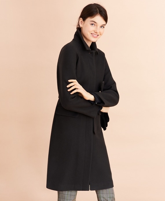 Water-Repellent Stretch-Wool Twill Trench Coat