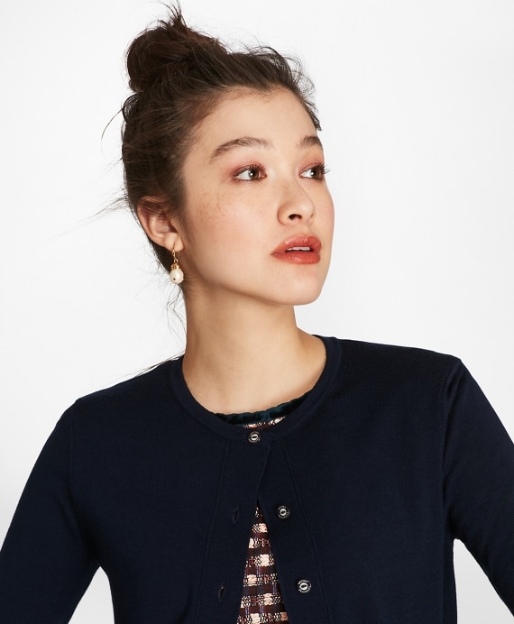 Merino Wool Cropped Cardigan