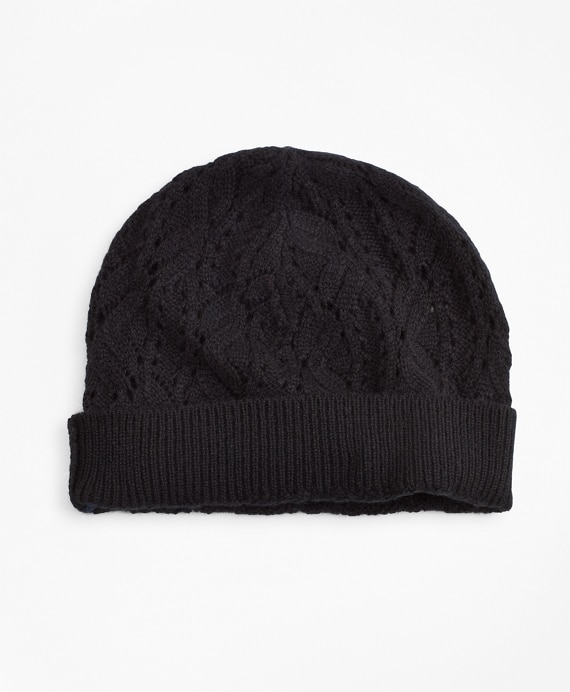 Pointelle Cable-Knit Cashmere Hat