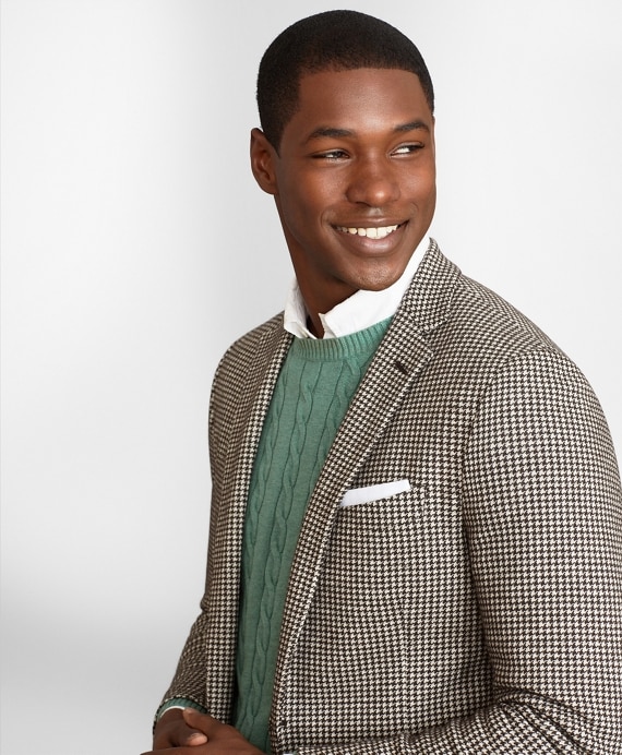 Regent Fit Houndstooth Sport Coat