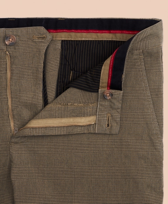 Plaid Twill Stretch Chinos