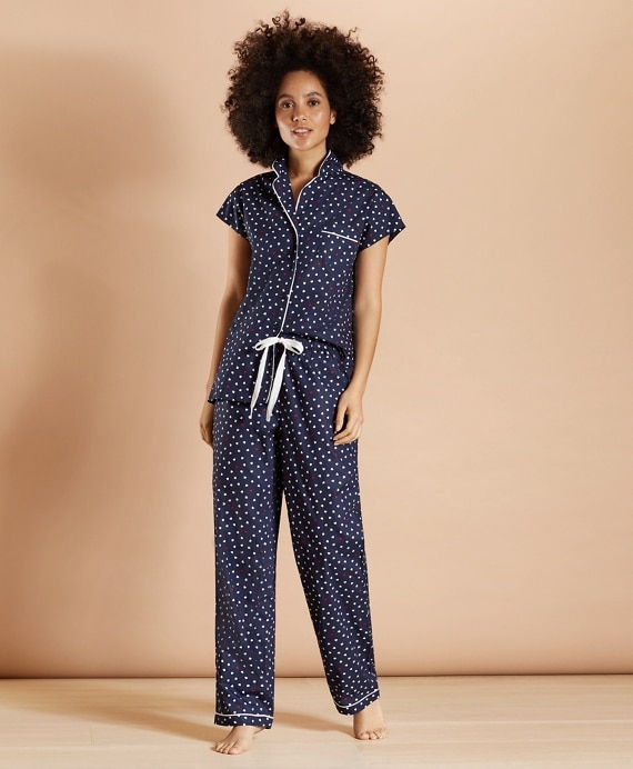 Heart-Print Supima® Cotton Poplin Pajamas