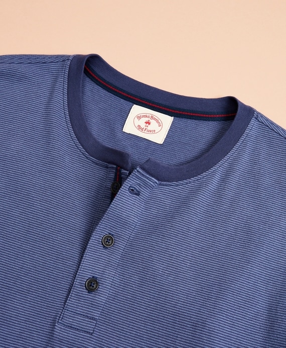 Striped Jersey Long-Sleeve Henley
