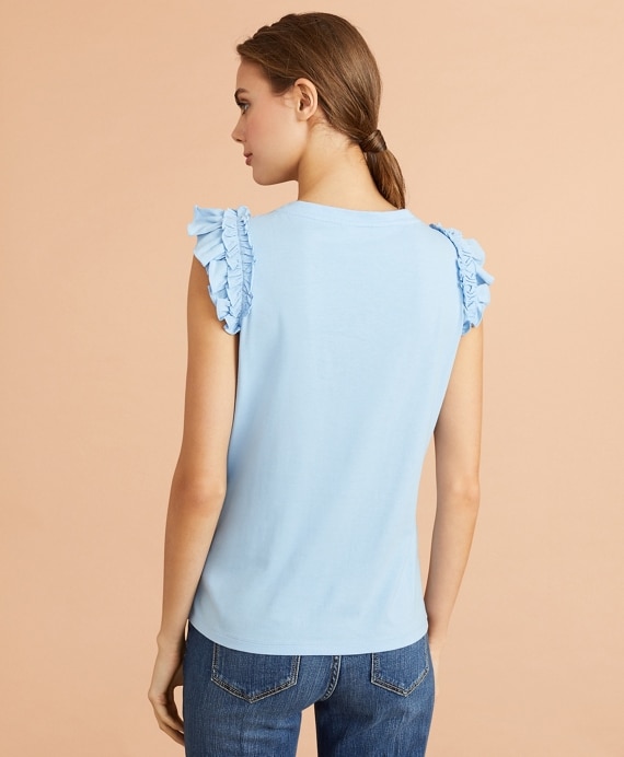 Flounce-Sleeve Top