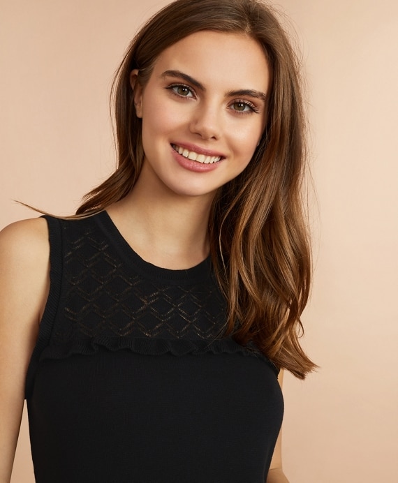 Cotton Pointelle-Yoke Tank