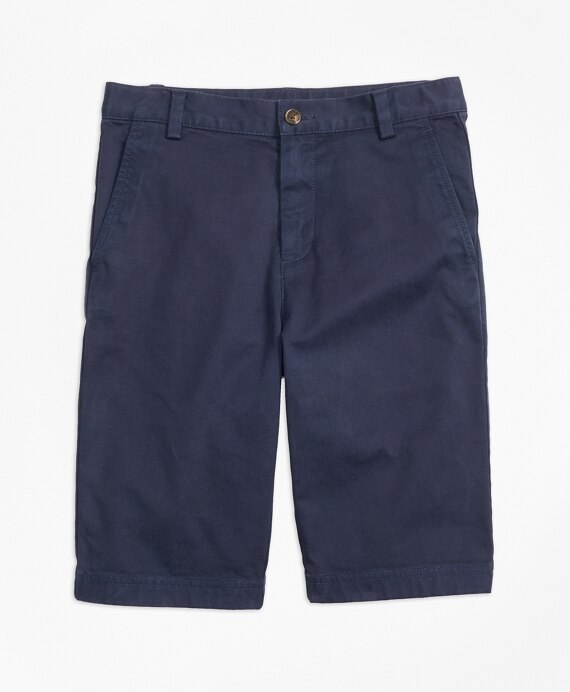 Boys Washed Cotton Stretch Chino Shorts