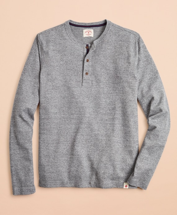 Cotton Jersey Long-Sleeve Henley