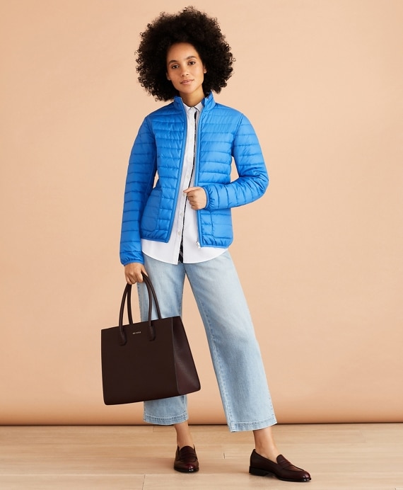 Reversible Floral-Print Puffer Jacket