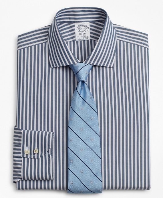 Stretch Regent Fitted Dress Shirt, Non-Iron Stripe