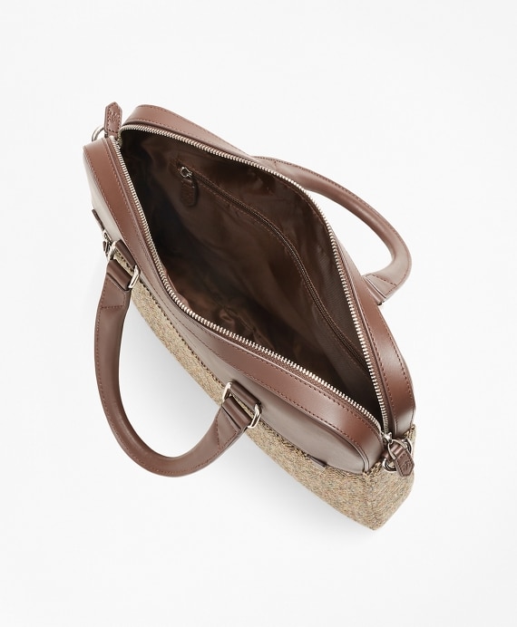 Wool Herringbone Briefcase