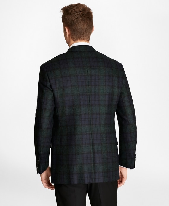 Regent Fit Black Watch Wool Tuxedo Jacket