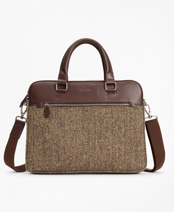 Wool Herringbone Briefcase