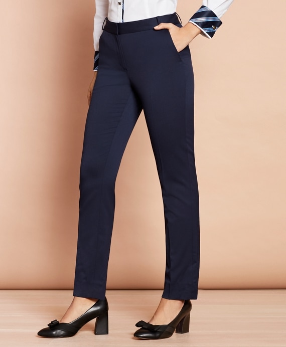 Slim-Fit Stretch Wool Pants