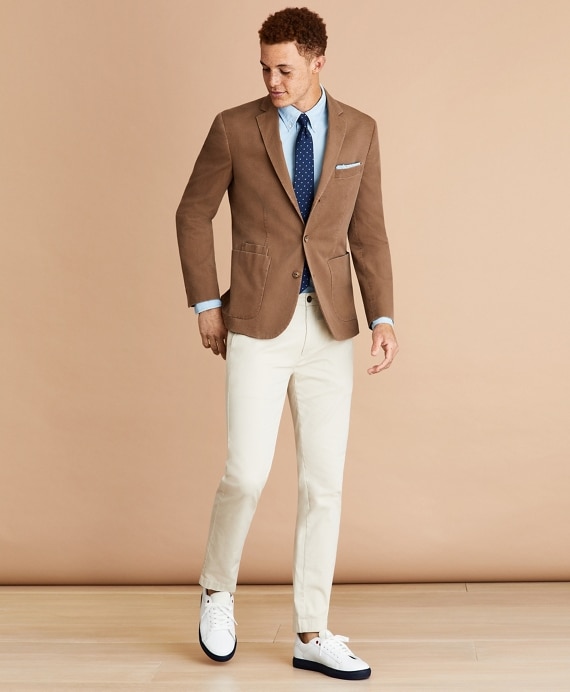 Stretch Cotton Three-Button Sport Coat