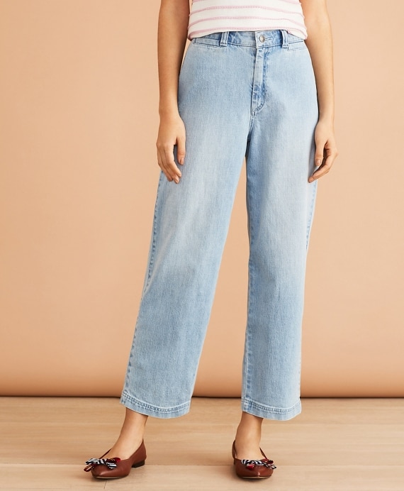 Cropped Wide-Leg Jeans