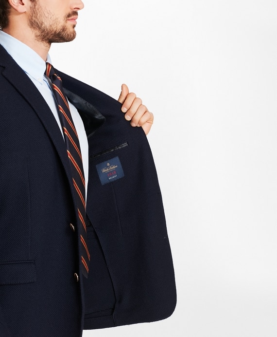 Regent Fit Textured Two-Button Blazer