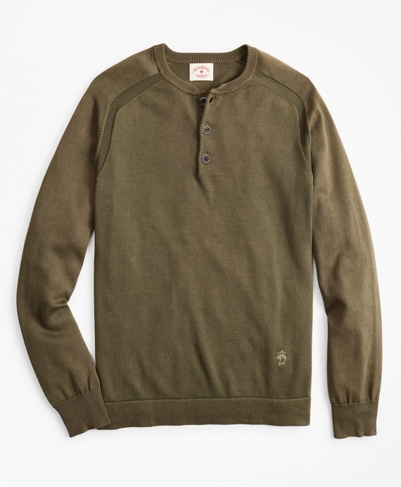 Acid Wash Henley Sweater