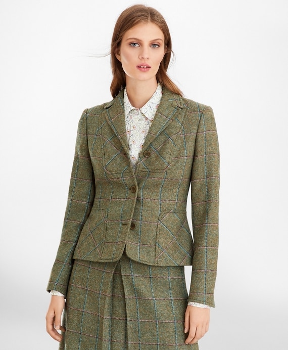 Checked Wool Tweed Jacket