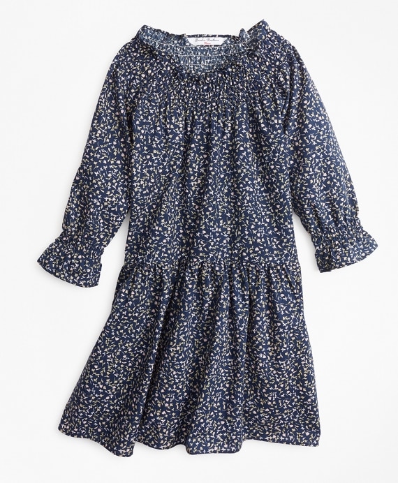 Girls Floral Peasant Dress