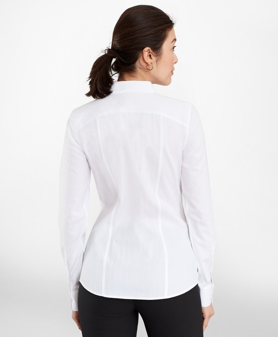 Tailored-Fit Non-Iron Dobby-Stripe Cotton Tuxedo Shirt