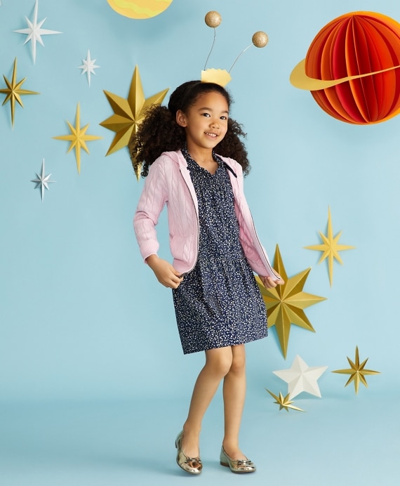 Girls Floral Peasant Dress