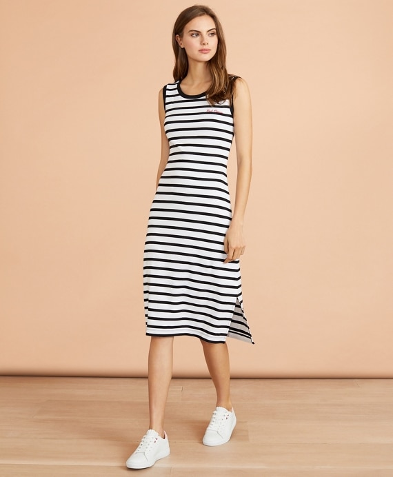 Striped Cotton Jersey Dress