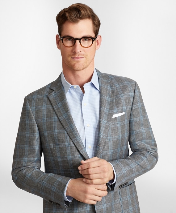 Regent Fit Three-Button Hopsack Sport Coat