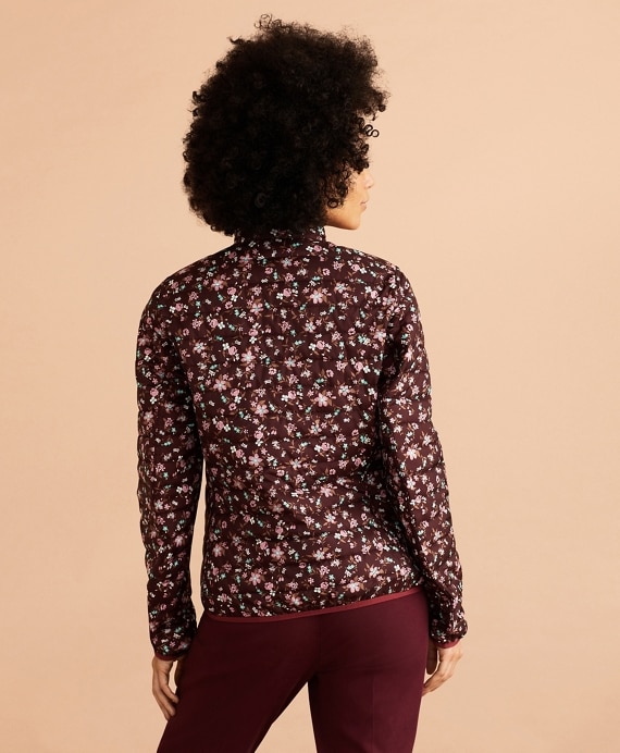 Reversible Floral-Print Puffer Jacket