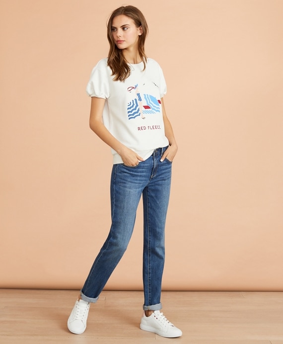 Beach Graphic French Terry Top