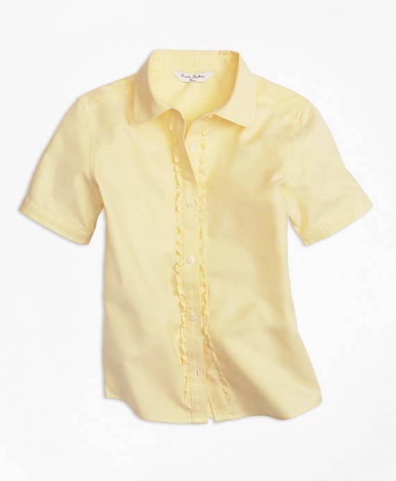 Girls Non-Iron Short-Sleeve Oxford