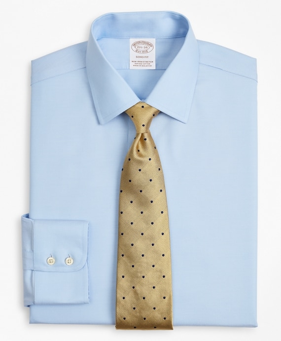 Stretch Soho Extra-Slim-Fit Dress Shirt, Non-Iron Twill Ainsley Collar
