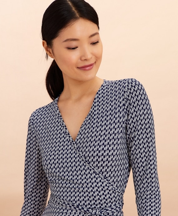 Logo-Print Jersey Wrap Dress