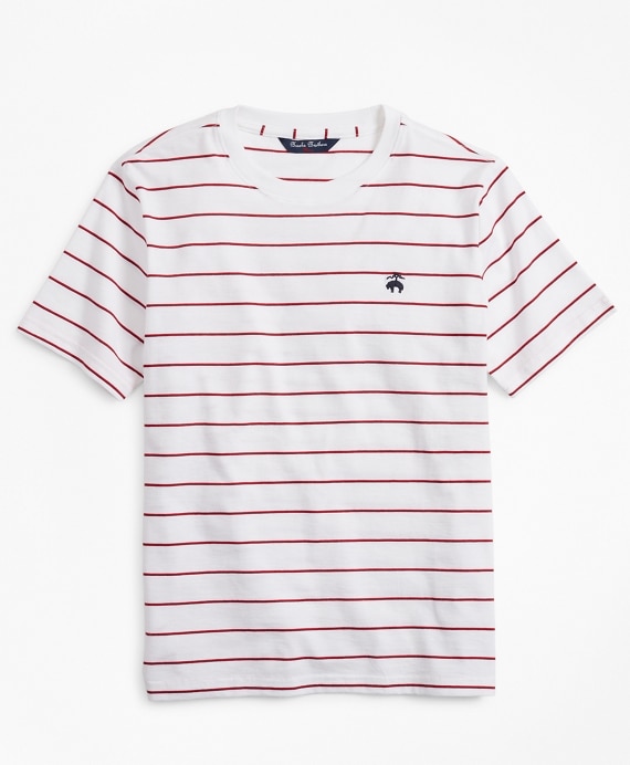 Boys Cotton Short-Sleeve Stripe T-Shirt