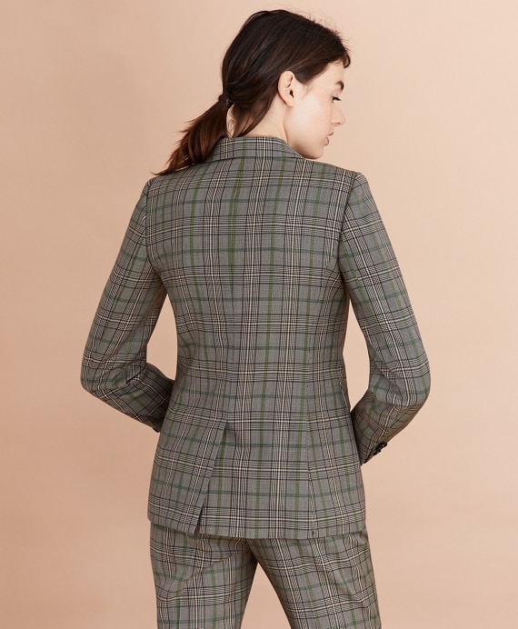Plaid Wool Tweed Jacket