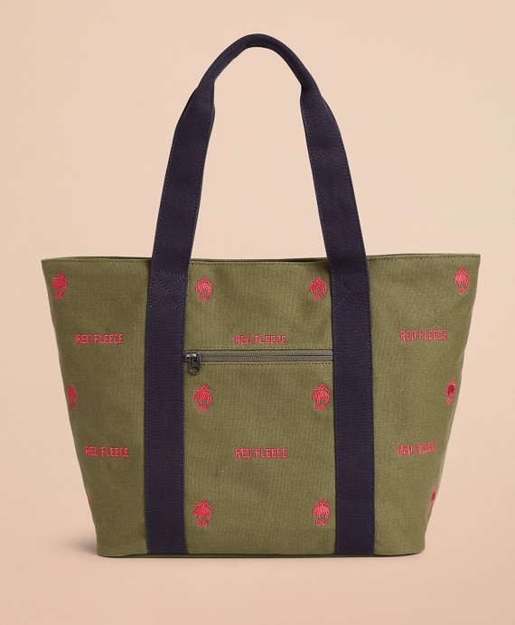 Logo-Embroidered Canvas Tote Bag
