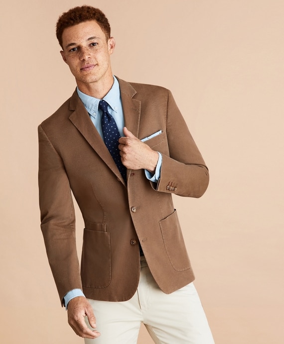 Stretch Cotton Three-Button Sport Coat