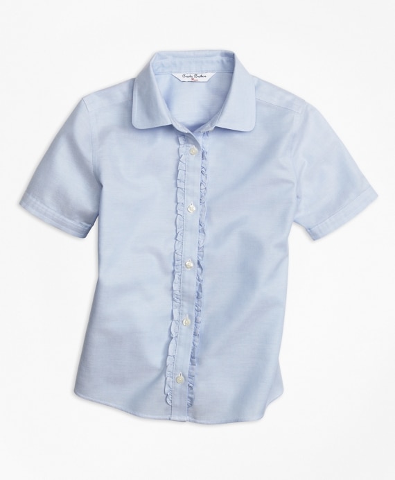 Girls Non-Iron Short-Sleeve Oxford