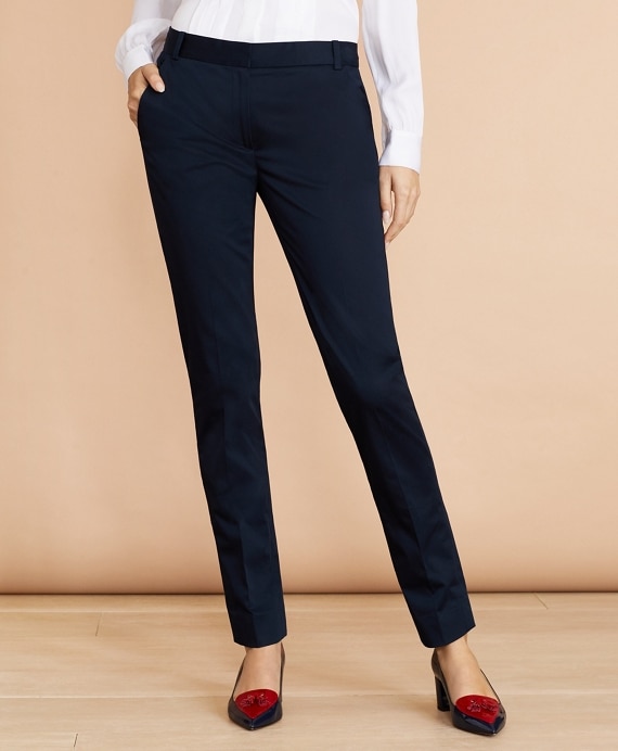 Stretch Cotton Sateen Pants